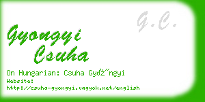 gyongyi csuha business card